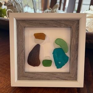 Nativity Framed Sea Glass Art